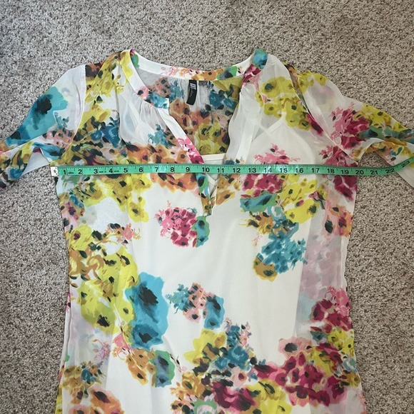 Kut from the Kloth Adali Midi Floral Dress 3/4 Sleeve Womens size 0 - Picture 11 of 15